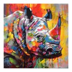 Πίνακας σε καμβά Rhinocery Inart 80x3x80εκ 1τεμ