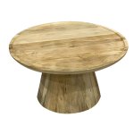 Tραπέζι σαλονιού Aliki Inart φυσικό μασίφ mango ξύλο Φ90x40εκ 1τεμ