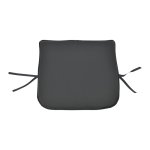 Μαξιλάρι καρέκλας Pildo pakoworld μαύρο ύφασμα 43x40x3εκ 1τεμ