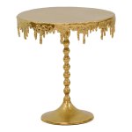 Βοηθητικό τραπέζι Fropio Inart χρυσό μέταλλο Φ40x44εκ 1τεμ