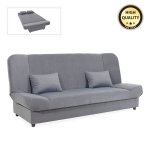 Kαναπές - κρεβάτι Tiko PLUS Megapap τριθέσιος με αποθηκευτικό χώρο και ύφασμα σε γκρι 200x90x96εκ. 1τεμ
