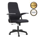 Καρέκλα γραφείου Melani Megapap με διπλό ύφασμα Mesh χρώμα μαύρο 66,5x70x102/112εκ. 1τεμ