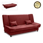 Kαναπές - κρεβάτι Tiko Plus Megapap τριθέσιος με αποθηκευτικό χώρο και ύφασμα χρώμα βουργουνδί 200x90x96εκ. 1τεμ