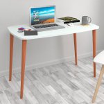 Γραφείο - τραπέζι μελαμίνης Deina Megapap χρώμα λευκό 105x60x72εκ. 1τεμ