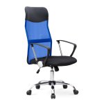 Καρέκλα γραφείου Marco Megapap με ύφασμα Mesh χρώμα μπλε - μαύρο 62x59x110/120εκ. 1τεμ