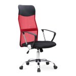 Καρέκλα γραφείου Marco Megapap με ύφασμα Mesh χρώμα κόκκινο - μαύρο 62x59x110/120εκ. 1τεμ