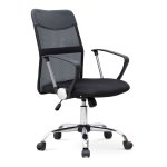 Καρέκλα γραφείου Franco Megapap με ύφασμα Mesh χρώμα μαύρο 59x57x95/105εκ. 1τεμ
