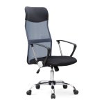 Καρέκλα γραφείου Marco Megapap με ύφασμα Mesh χρώμα γκρι - μαύρο 62x59x110/120εκ. 1τεμ