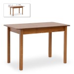 Τραπέζι Bergen Megapap μασίφ ξύλο-MDF επεκτεινόμενο χρώμα καρυδί 120/150x68x77εκ. 1τεμ
