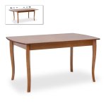 Τραπέζι Belfast Megapap μασίφ ξύλο-MDF επεκτεινόμενο χρώμα καρυδί 150/200x89x78εκ. 1τεμ