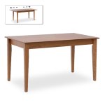 Τραπέζι Adare Megapap μασίφ ξύλο-MDF επεκτεινόμενο χρώμα καρυδί 140/180x78x77εκ. 1τεμ